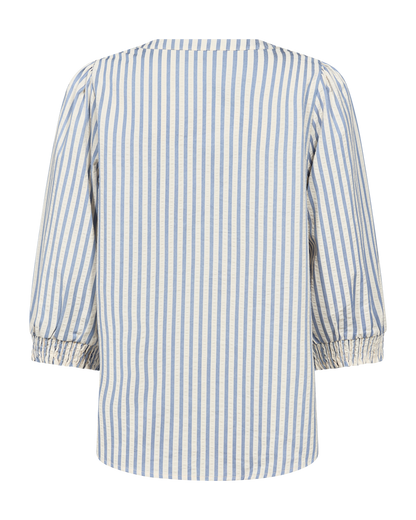 Freequent Chambray Blue w. Star Off-white | FQABY-SHIRT