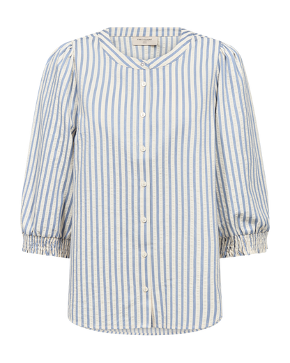 Freequent Chambray Blue w. Star Off-white | FQABY-SHIRT