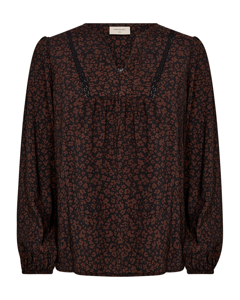 Freequent FQMOLLI-BLOUSE | Black w. Coffee Bean