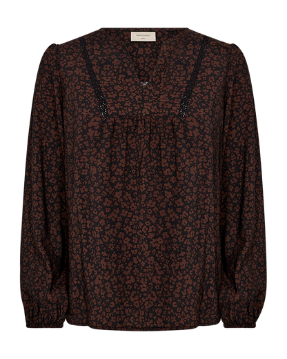 Freequent FQMOLLI-BLOUSE | Black w. Coffee Bean