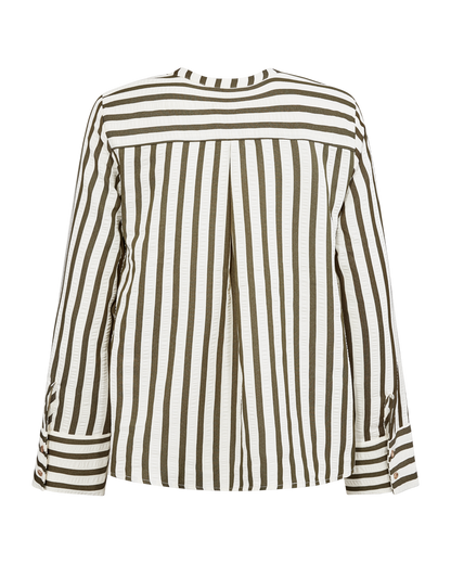 Freequent FQNOTO-BLOUSE | Star Off-white w Winter Moss