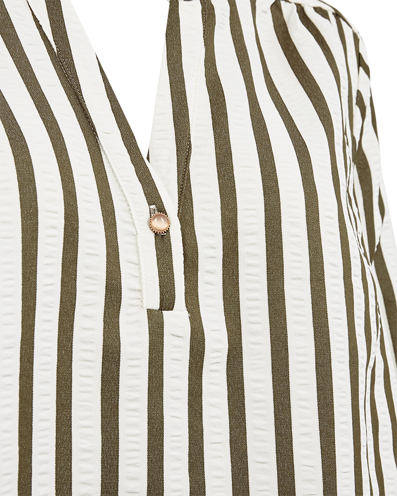 Freequent FQNOTO-BLOUSE | Star Off-white w Winter Moss