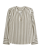 stribet bluse Freequent FQNOTO-BLOUSE Star Off-white w Winter Moss