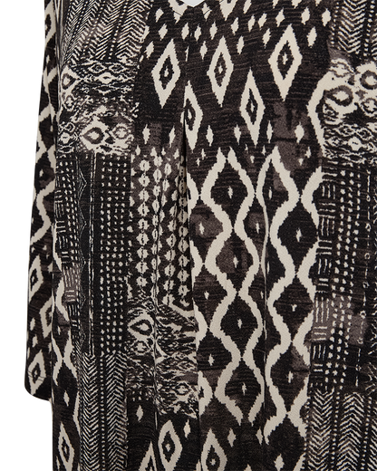 forskellige mønstre på mønstret tunika Freequent FQFLOI-TUNIC Black w. Rainy Day