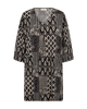 mønstret tunika i sort hvid Freequent FQFLOI-TUNIC Black w. Rainy Day