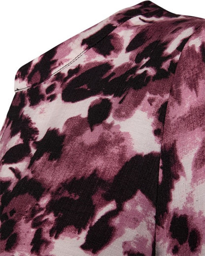 pink mønstret bluse Freequent FQHIRSE-BLOUSE Port Royale w. Black