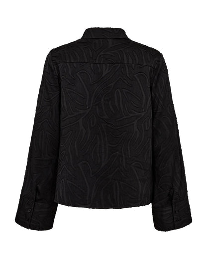 mønstret sort skjorte Freequent FQMINNA-SHIRT Black