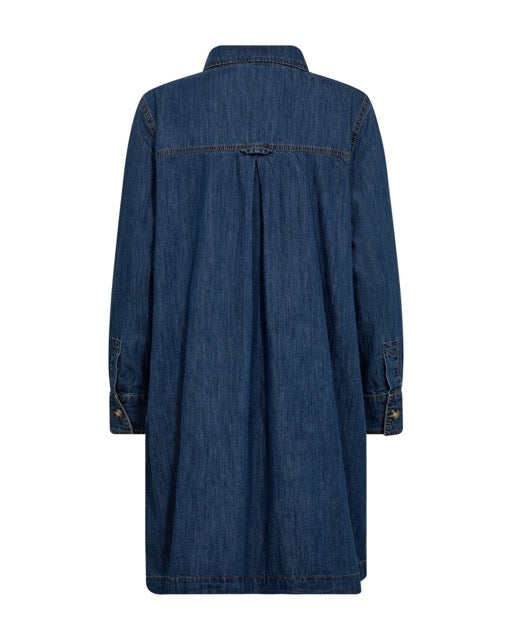 blå denimkjole Freequent FQZAMAN-DRESS Medium Blue Denim