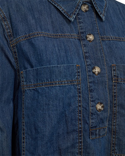 blå denimkjole Freequent FQZAMAN-DRESS Medium Blue Denim