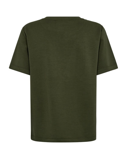 grøn t-shirt med similisten på brystet. Freequent FQMALAK-TEE Kombu Green