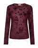 bordeaux rød mesh bluse Freequent FQBISKA-BLOUSE Port Royale
