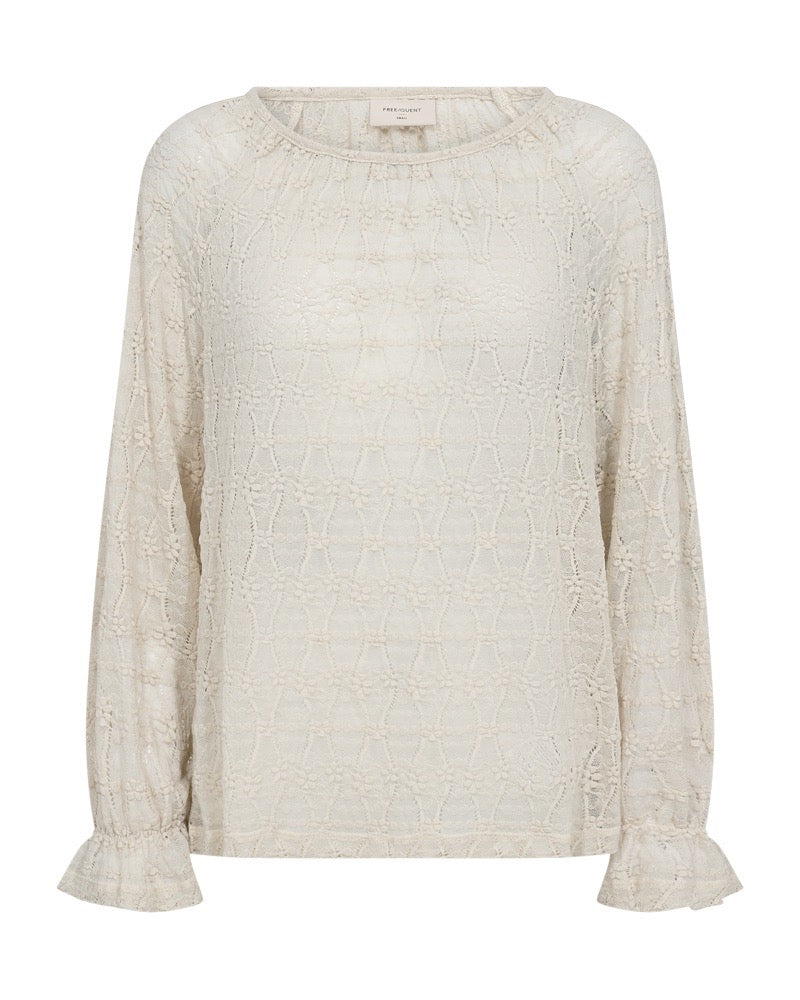 lys sandfarvet bluse Freequent FQIBENA-BLOUSE Moonbeam