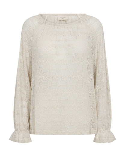 lys sandfarvet bluse Freequent FQIBENA-BLOUSE Moonbeam