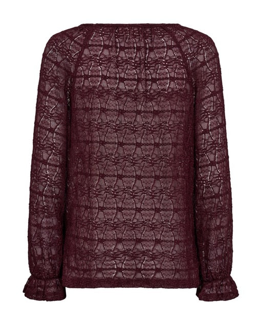 bordeaux rød bluse Freequent FQIBENA-BLOUSE Port Royale