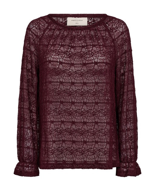 bordeaux rød bluse Freequent FQIBENA-BLOUSE Port Royale