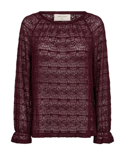 bordeaux rød bluse Freequent FQIBENA-BLOUSE Port Royale