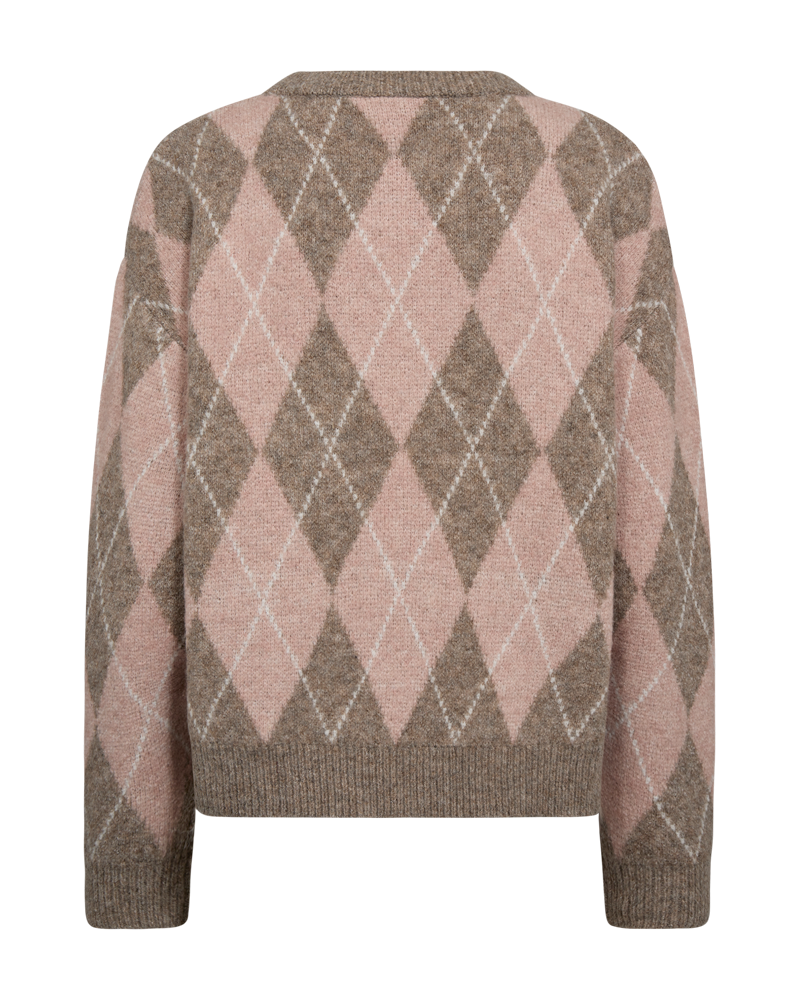 Freequent FQGRSARGYLE-PULLOVER | Desert Taupe Mel w Pale M Mel