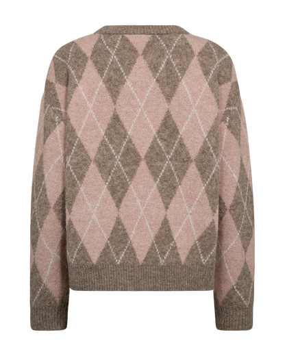 Freequent FQGRSARGYLE-PULLOVER | Desert Taupe Mel w Pale M Mel