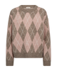 Freequent FQGRSARGYLE-PULLOVER | Desert Taupe Mel w Pale M Mel