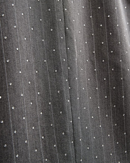 grå vest med similisten. Freequent FQWIDY-WAISTCOAT Dark Grey Mel w Star Off-white