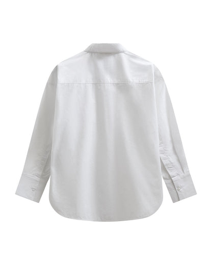 hvid skjorte med brystlomme med knitter. Freequent FQKAMILLE-SHIRT Bright white