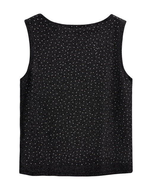 glitrende top Freequent FQVISKA-TOP | Black w. Silver