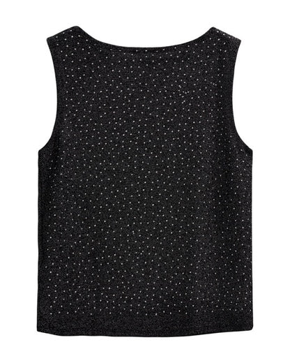 glitrende top Freequent FQVISKA-TOP | Black w. Silver