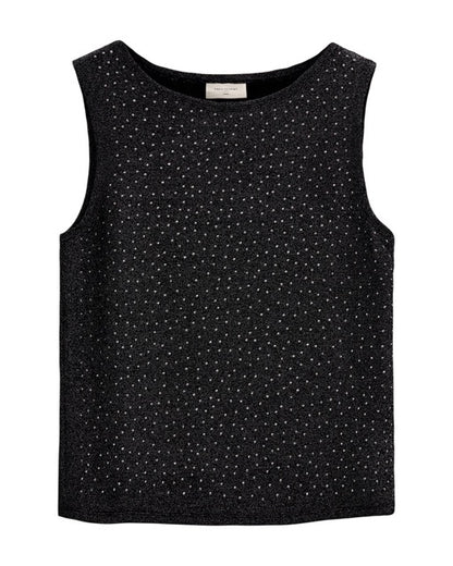 glitrende top Freequent FQVISKA-TOP | Black w. Silver