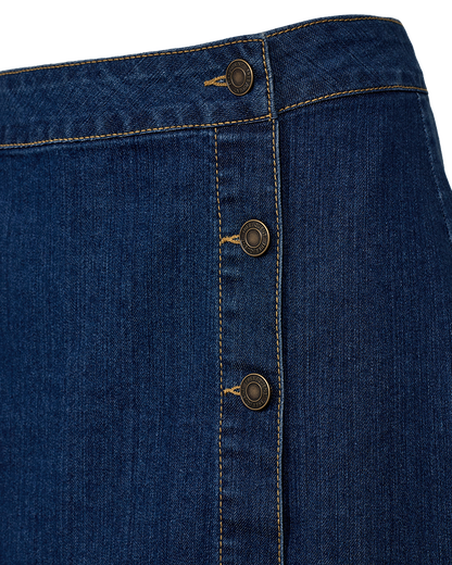Freequent FQLORI-SKIRT | Medium Blue Denim