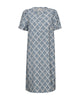kortærmet mønstret blå kjole Freequent FQABY-DRESS Star Off-white China Blue