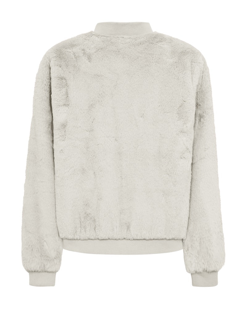 lys jakke i faux fur Freequent FQFONY-JACKET Moonbeam
