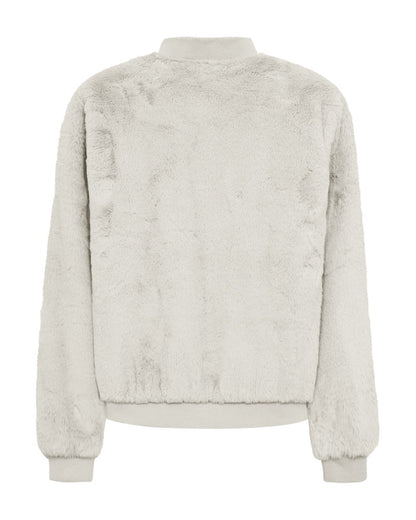 lys jakke i faux fur Freequent FQFONY-JACKET Moonbeam