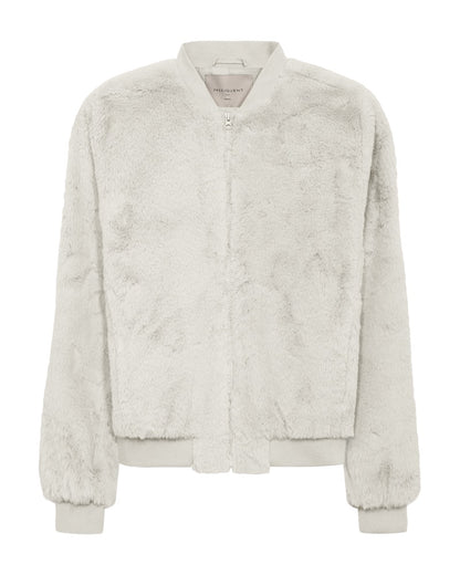lys jakke i faux fur Freequent FQFONY-JACKET Moonbeam