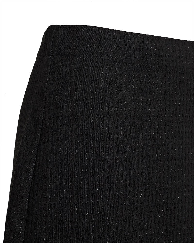 kort sort nederdel Freequent FQRIMME-SKIRT Black w. Black