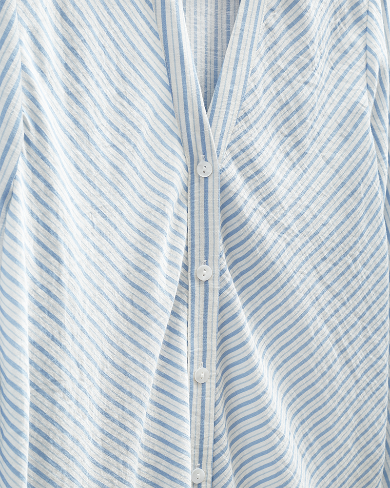 FQKIMMI-SHIRT - Star Off-White m. Vista Blue