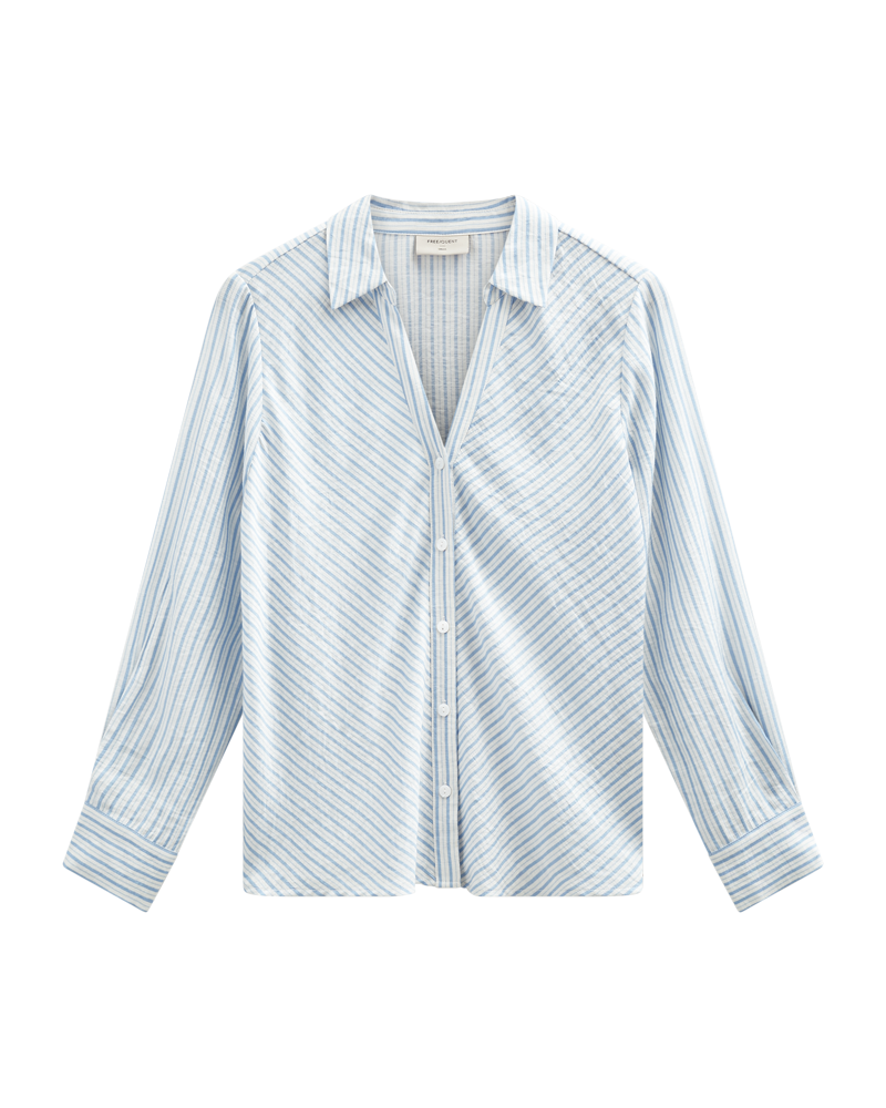 FQKIMMI-SHIRT - Star Off-White m. Vista Blue
