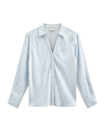 FQKIMMI-SHIRT - Star Off-White m. Vista Blue