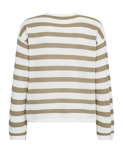 FQDODO-PULLOVER - Star Offwhite w. silver Mink