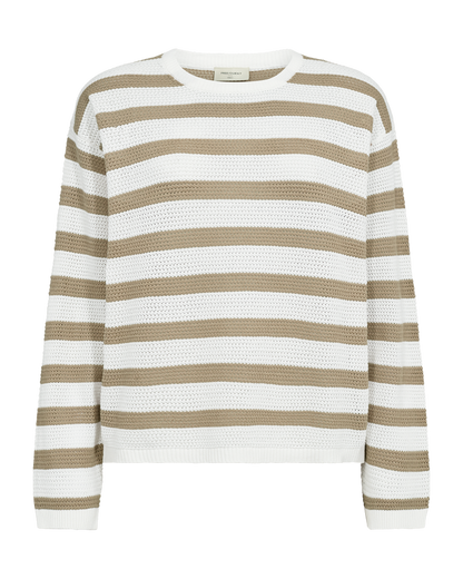 FQDODO-PULLOVER - Star Offwhite w. silver Mink