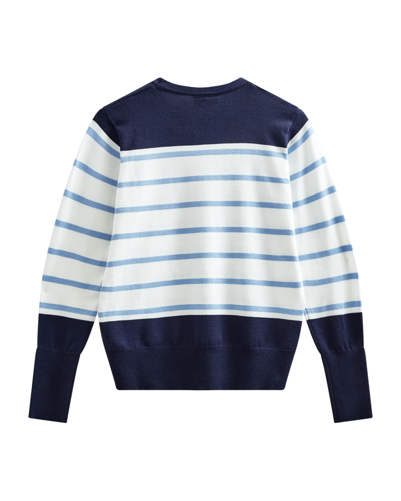 FQKATIE-PULLOVER - Navy Blazer m. Stern Off-white