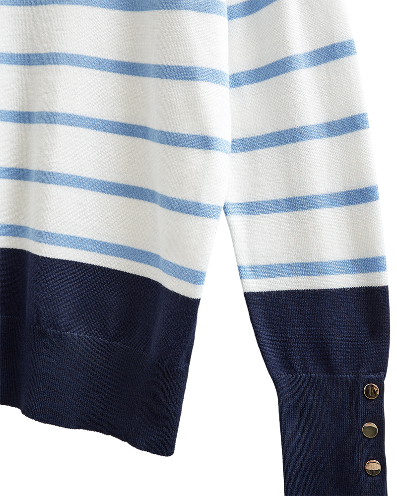 FQKATIE-PULLOVER - Navy Blazer m. Stern Off-white