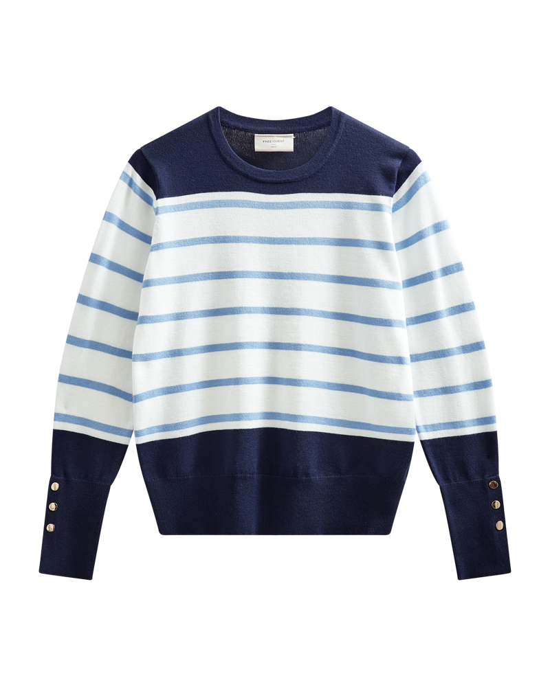 FQKATIE-PULLOVER - Navy Blazer m. Stern Off-white