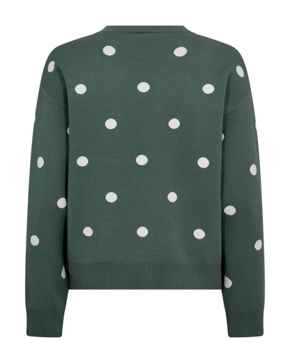 FQFLOW-PULLOVER - Dark Forest m. Star Off-White