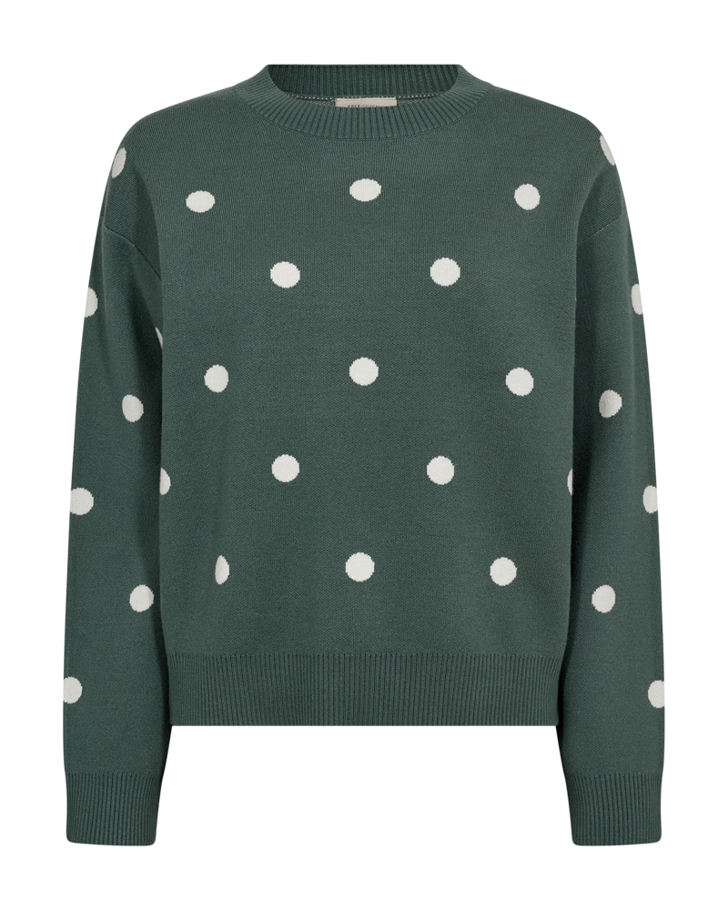 FQFLOW-PULLOVER - Dark Forest m. Star Off-White