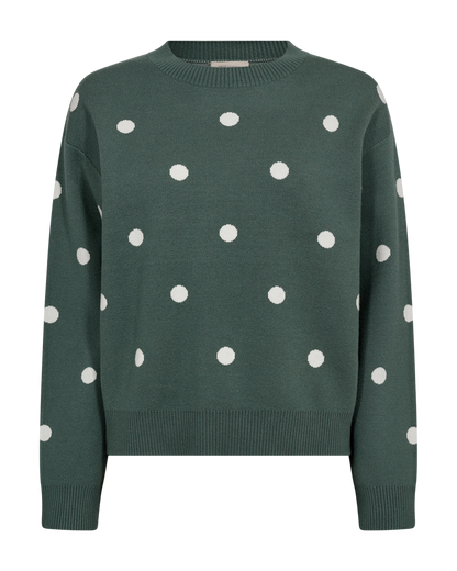 FQFLOW-PULLOVER - Dark Forest m. Star Off-White