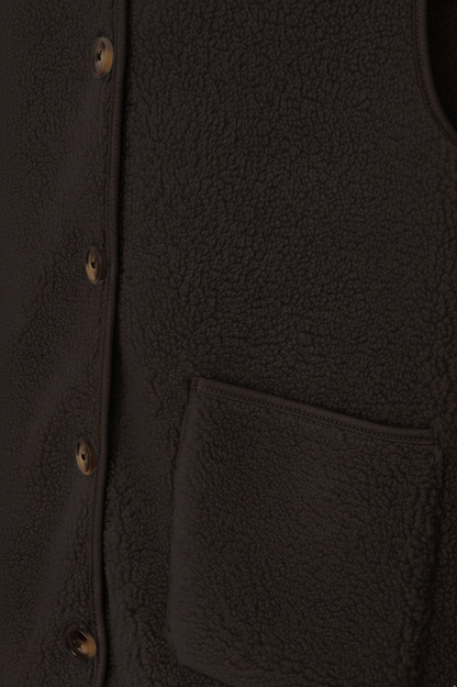 Freequent FQTEDDY-WAISTCOAT | Coffee Bean