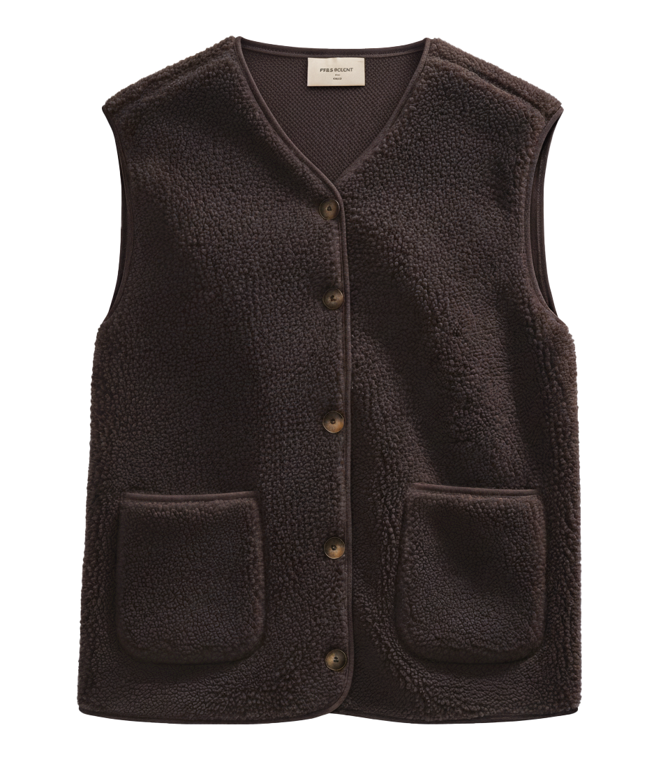 Freequent FQTEDDY-WAISTCOAT | Coffee Bean