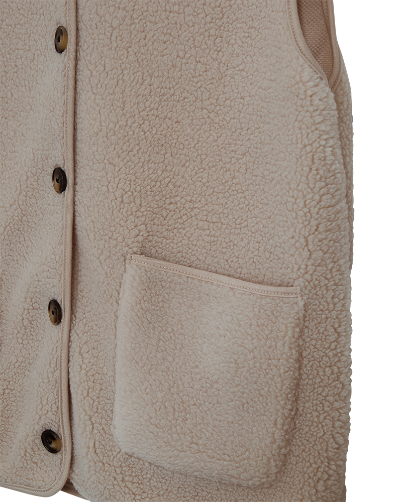 Freequent FQTEDDY-WAISTCOAT | Simply Taupe