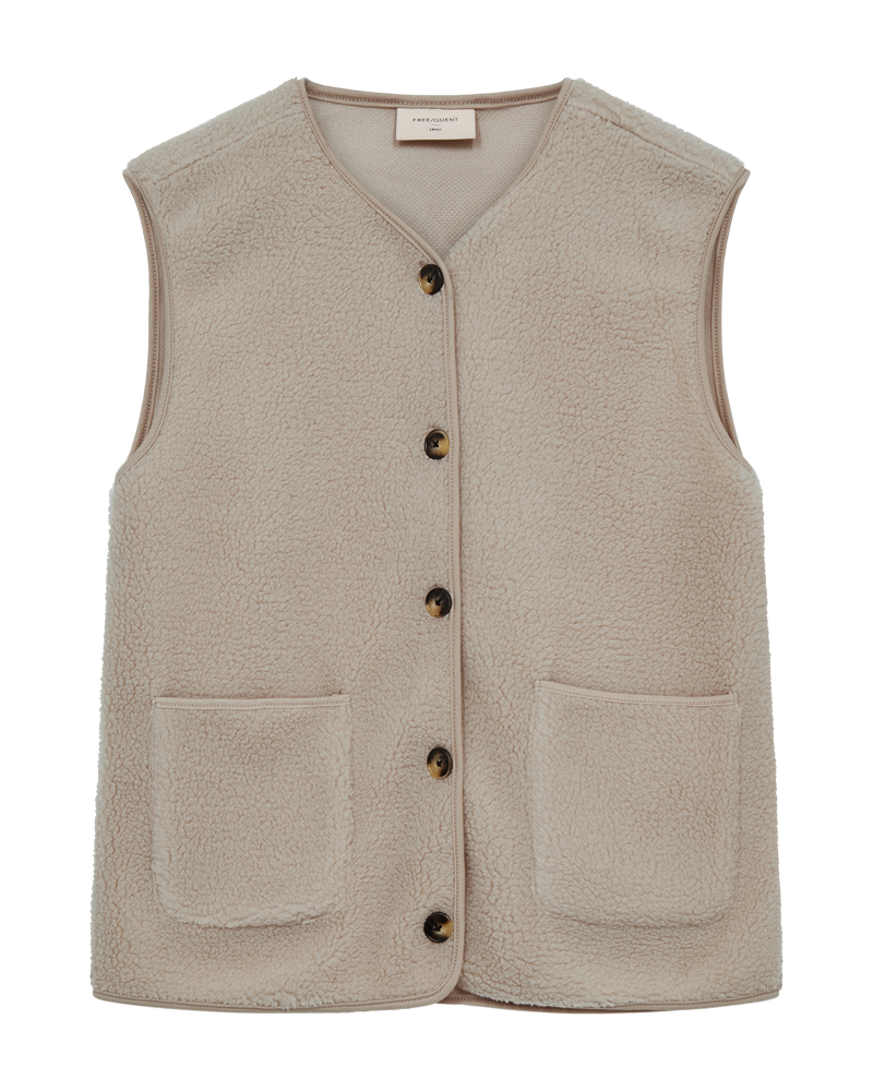 Freequent FQTEDDY-WAISTCOAT | Simply Taupe
