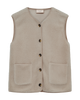 Freequent FQTEDDY-WAISTCOAT | Simply Taupe